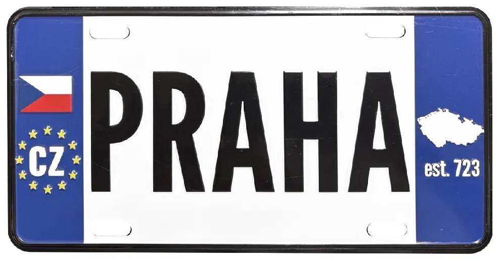 GiftyCity Plechová ceduľa Praha
