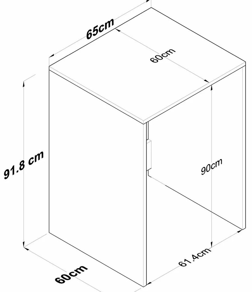 Skriňa nad práčku Duma White and Walnut