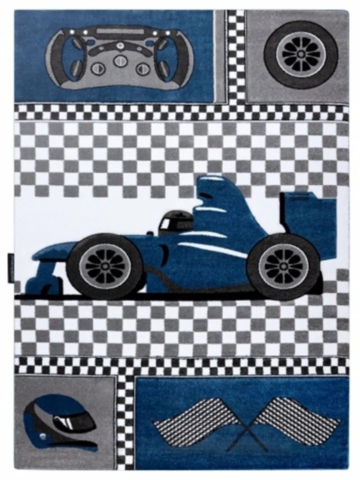 Detský kusový koberec Formule modrý, Velikosti 180x270cm