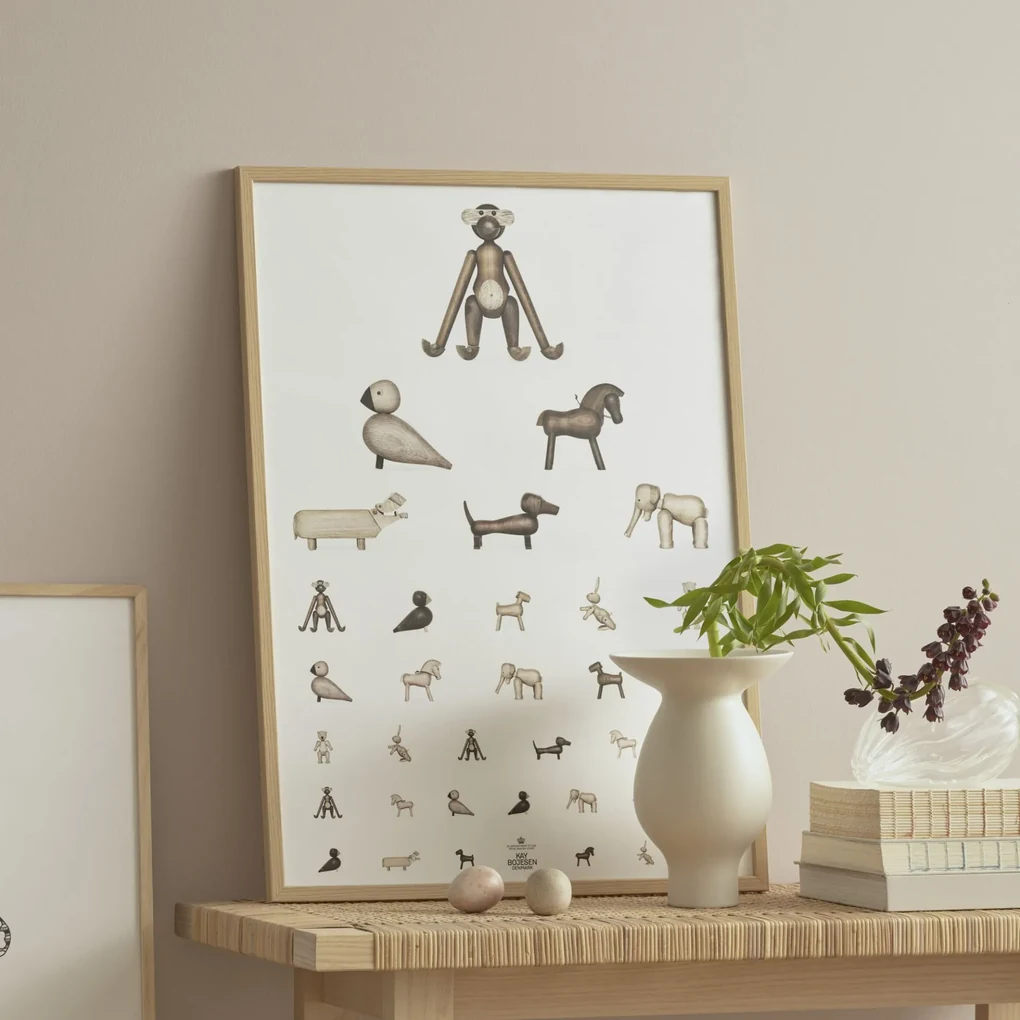 Kay Bojesen Denmark Plagát Eye Chart 30x40 cm