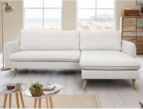 Rohová sedačka Salma, krémová látka, univerzálna pravá/ľavá%