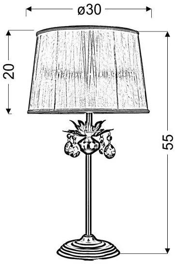 Candellux ADONIS Stolná lampa 1X60W E27 Patina 41-27535