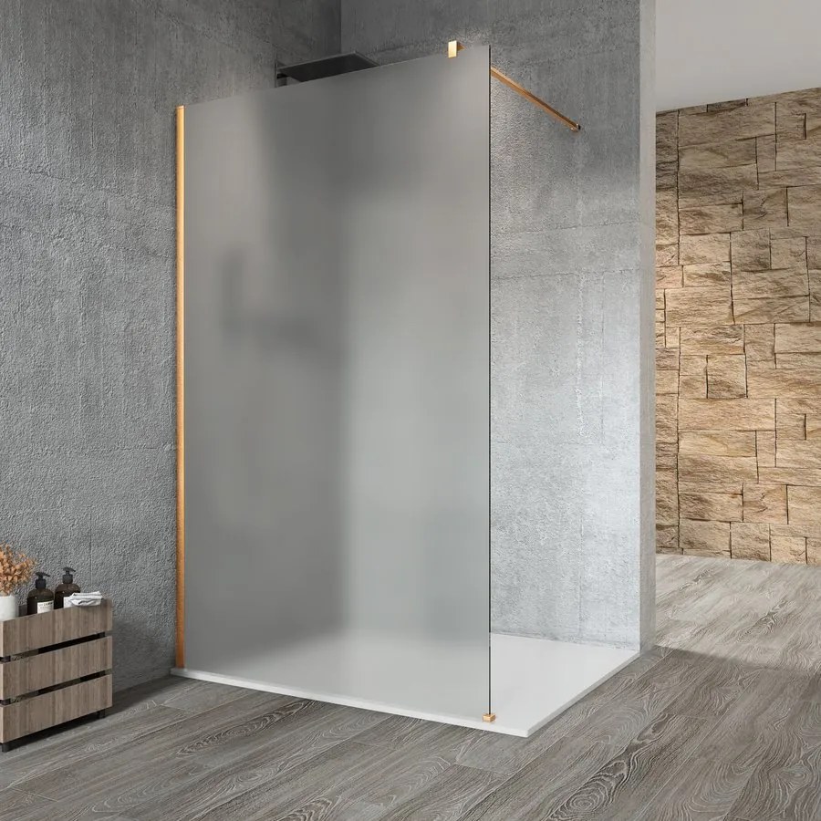 Gelco, VARIO GOLD jednodielna sprchová zástena na inštaláciu k stene, matné sklo, 900 mm, GX1490GX1016