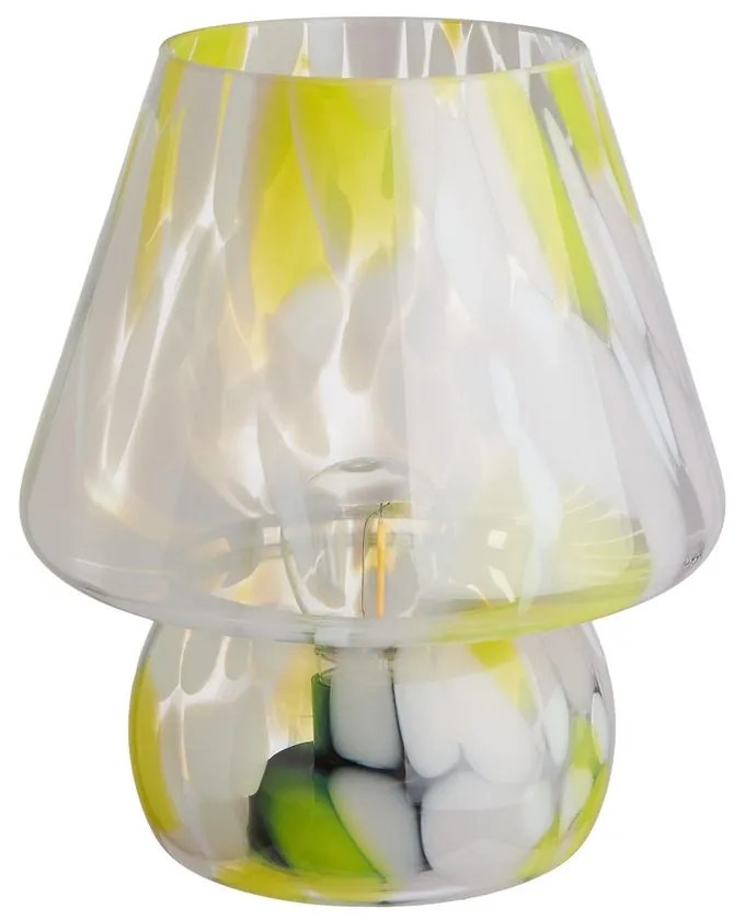 Butlers MISS MARBLE LED Lampa 20,5 cm - žltá/ružová