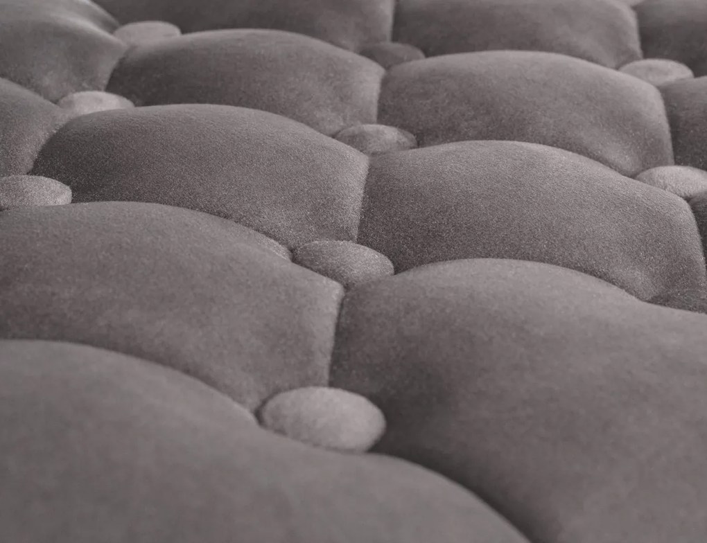 Barová stolička Dublin - zamat, chróm rám - Sivá