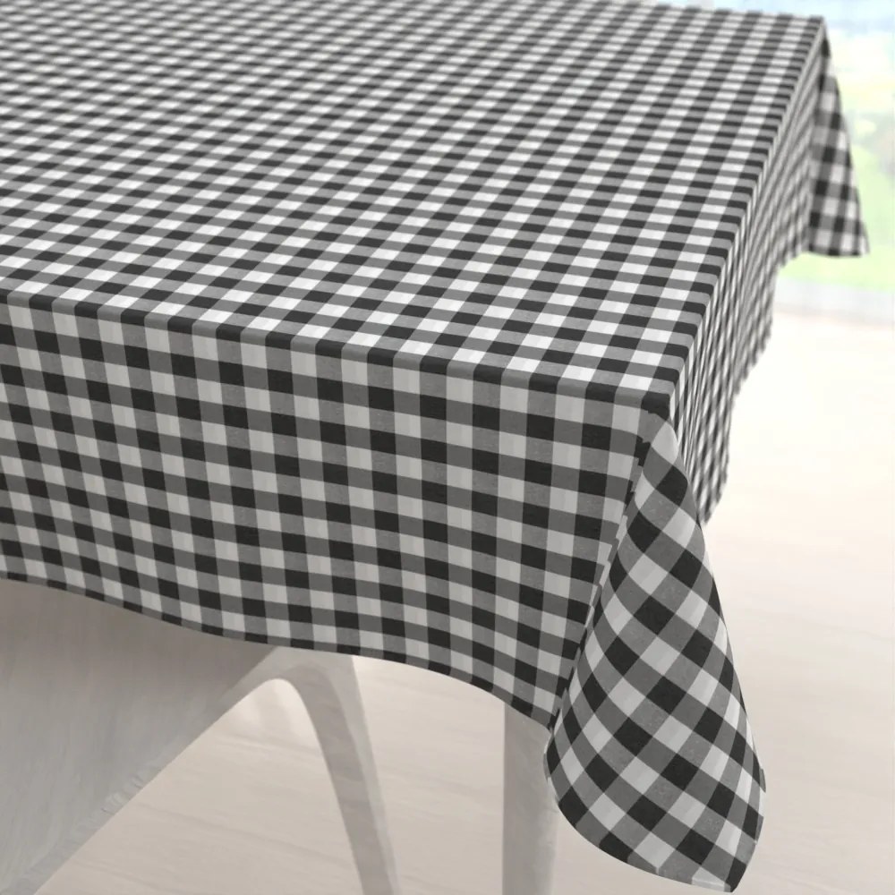 Biante Dekoračný štvorcový obrus Rebeka RE-011 Sivo-biela kocka stredná 80x80 cm