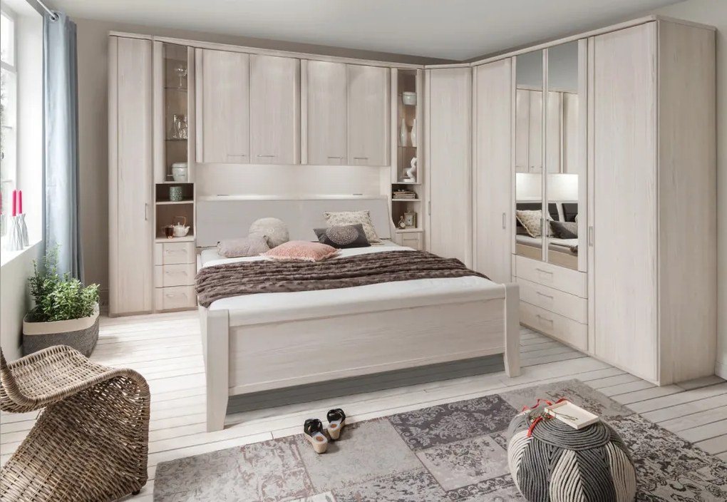 Posteľ s úložným priestorom Luxor 180x200 cm, polárny smrekovec