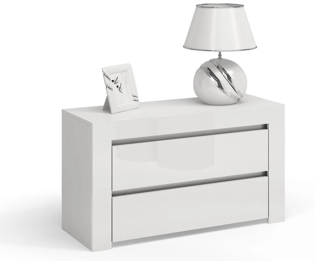 Komoda DECORA D2 biela lesk