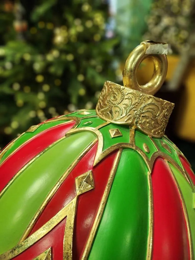 Klasik svietiaca vianočná guľa 45cm