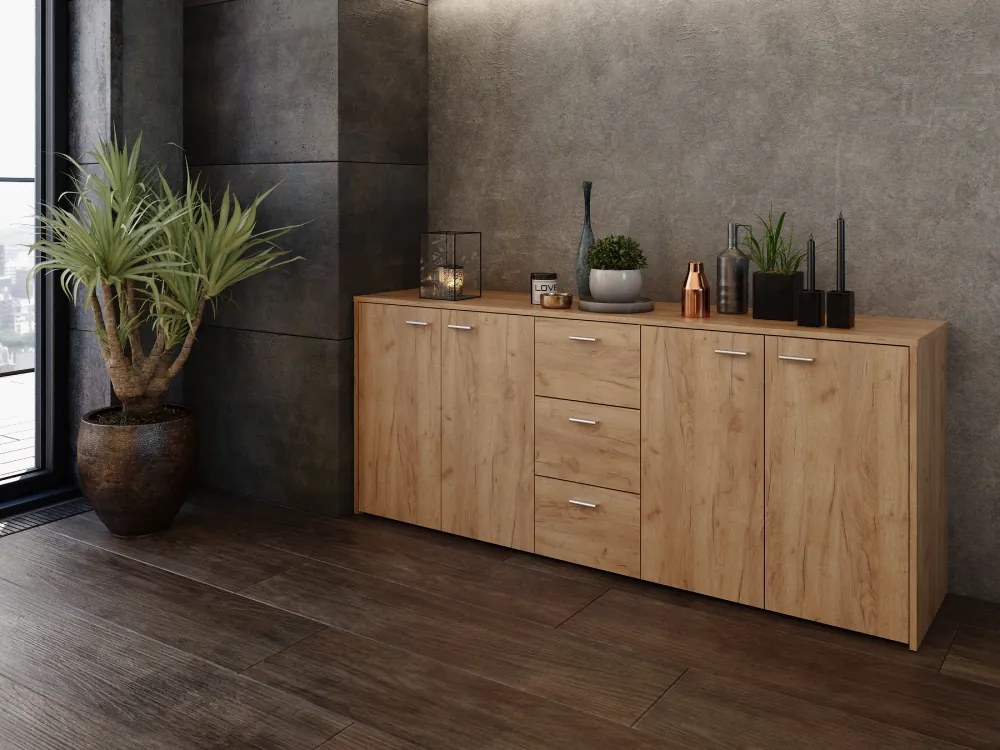 Skriňa HUGOS 180, zlatý remeselný dub