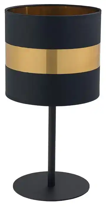TLG Stolná moderná lampa PARIS, 1xE27, 60W, guľatá, čiernozlatá | BIANO