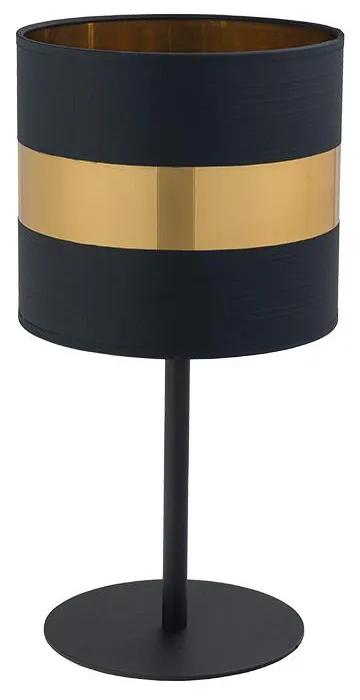 TK-LIGHTING Stolná moderná lampa PARIS, 1xE27, 60W, guľatá, čiernozlatá