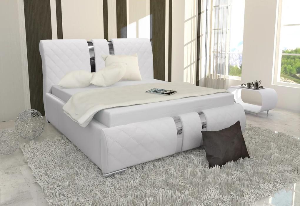 Čalúnená posteľ DINA + matrac DE LUX, 200x200, madryt 160