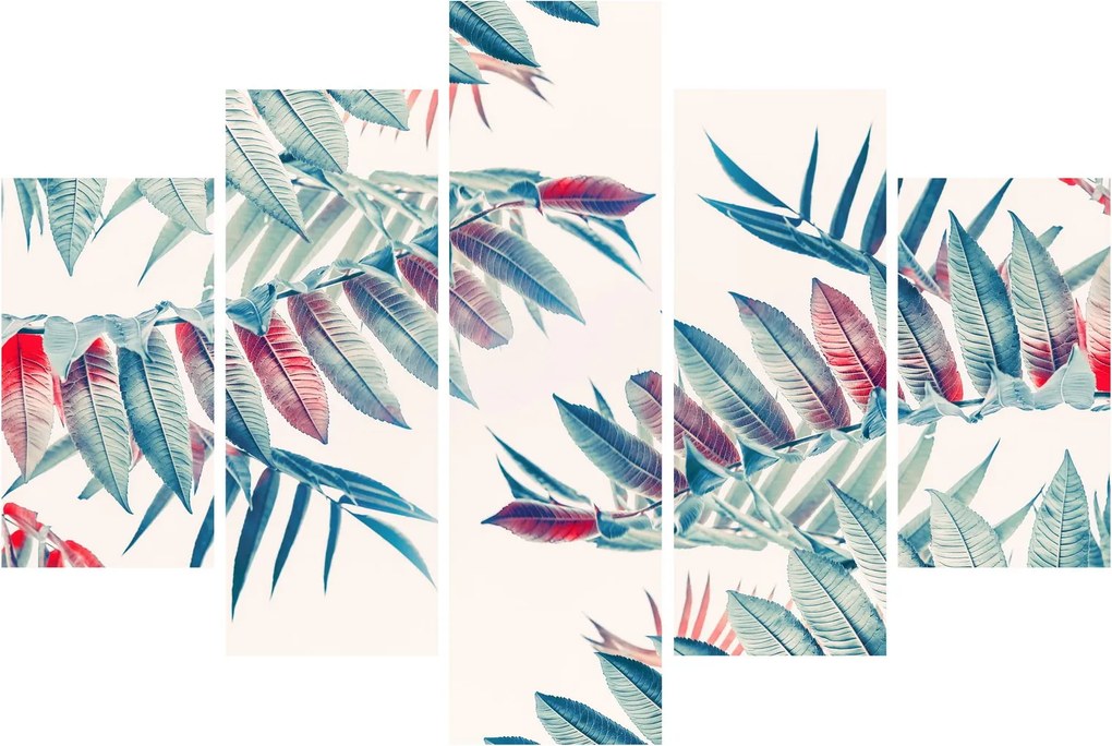 Obraz - Tropické listy (150x105 cm)
