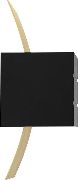 Dizajnová nástenná lampa čierna so zlatom - Amy