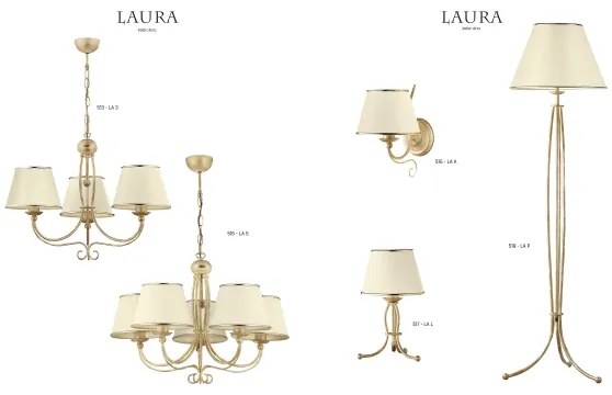 Jupiter 516 - LA-K-E  - Nástenné svietidlo LAURA 1xE27/60W/230V