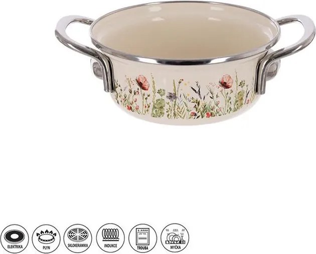 Smaltovaný kastról MAK 0,65 l