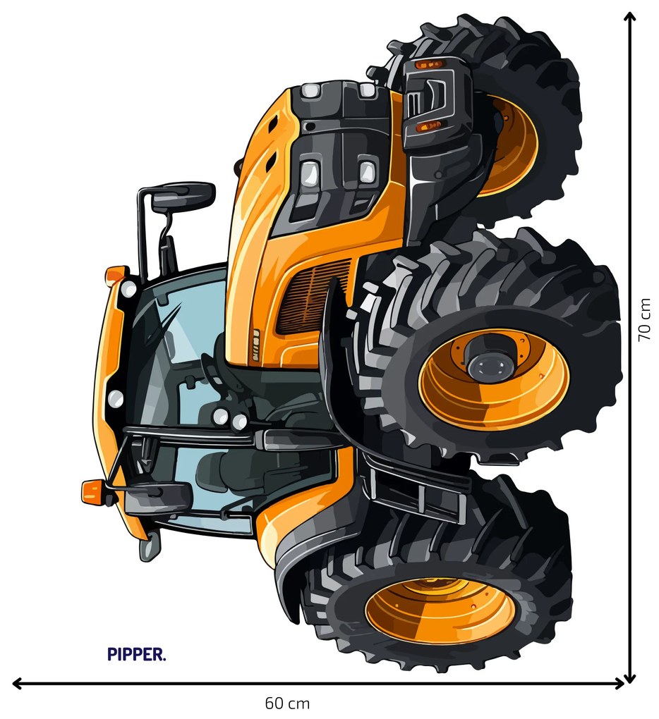 PIPPER. Textilná nálepka na stenu "Traktor"