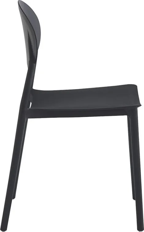 Čierna plastová jedálenská stolička Naomi - 41*42*81 cm
