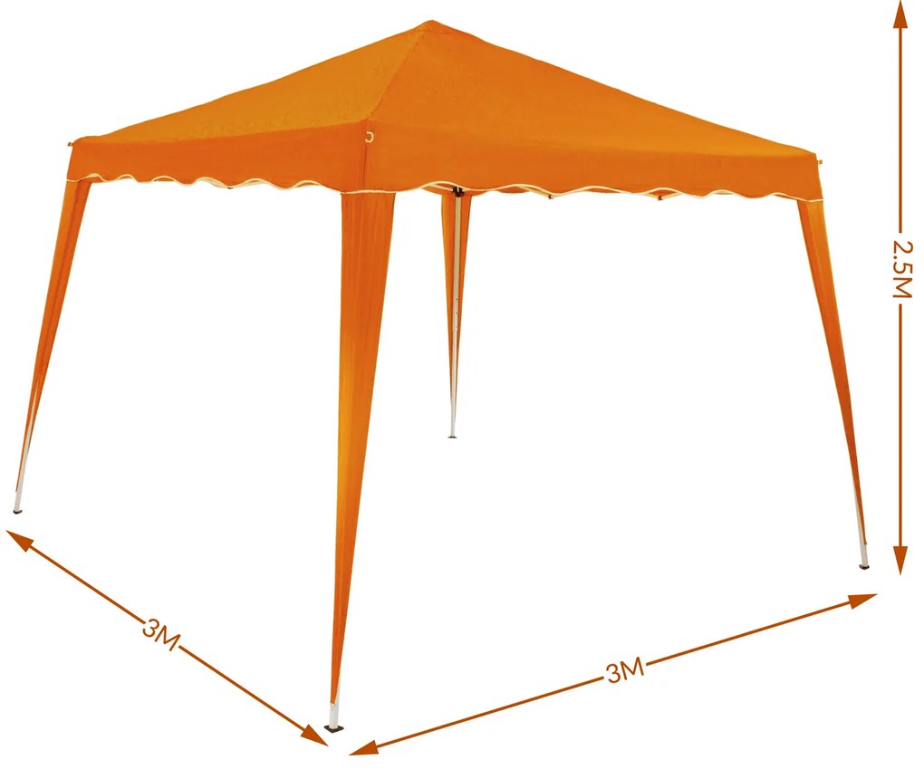 InternetovaZahrada Záhradný altánok Capri 3x3 m - oranžová