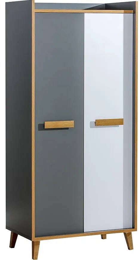Skriňa W1 Werso Riviera/Biely/Antracyt