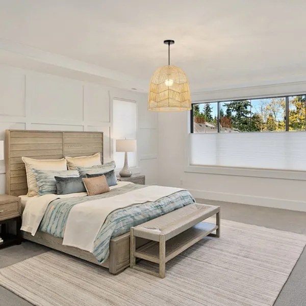 Immax 08262L - Luster na lanku PELO 1xE27/40W/230V pr. 40 cm ratan