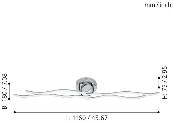 Eglo 31996 - LED stropné svietidlo RONCADE LED/40W/230V