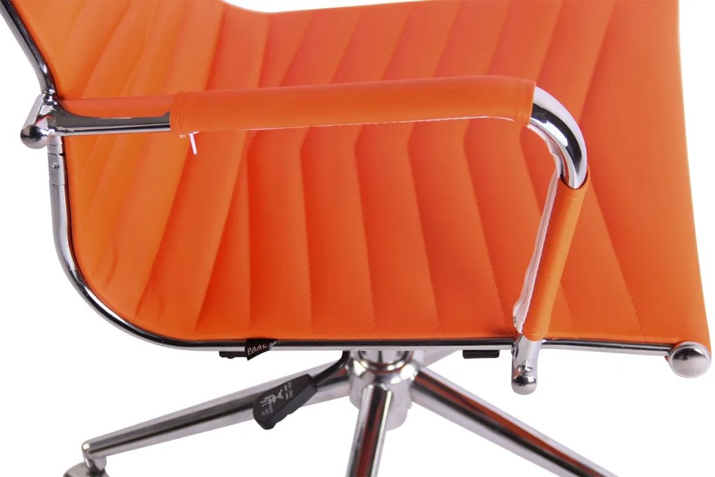 Design-Shop Kancelárska stolička Batley - koženka - Oranžová