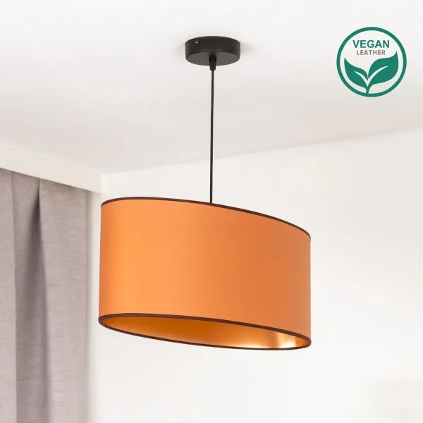 Duolla - Luster na lanku OVAL VEGAN 1xE27/15W/230V hnedá