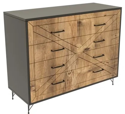 Komoda COMFORT 100x80 cm hnedá/čierna