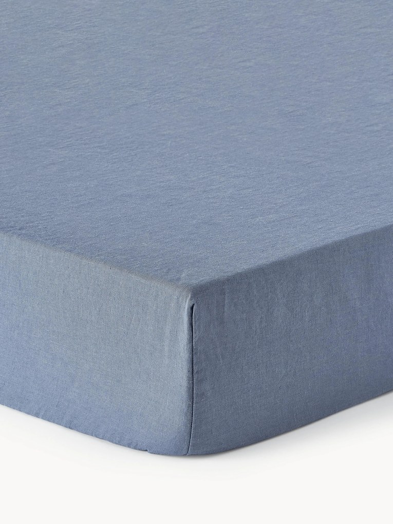 Elastická plachta na topper matrac z vypratého ľanu Airy