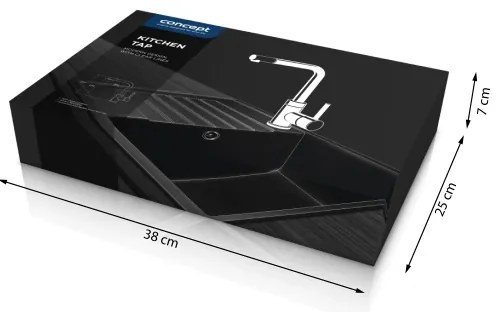 Concept BDG4327BC - Drezová batéria 27,3 cm granit/čierna