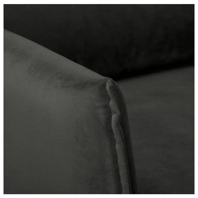 Tmavosivé zamatové kreslo Juli – Ropez