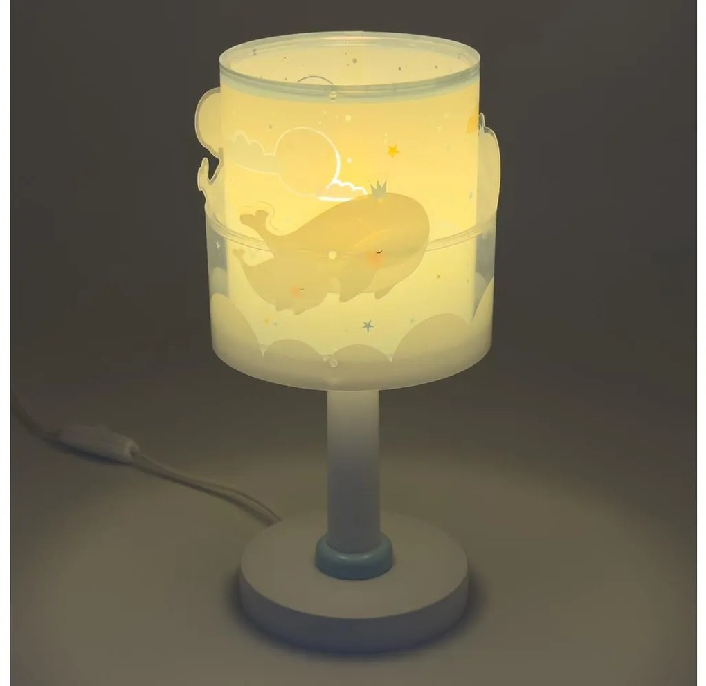 Dalber 61171T - Detská lampička WHALE DREAMS 1xE14/8W/230V modrá