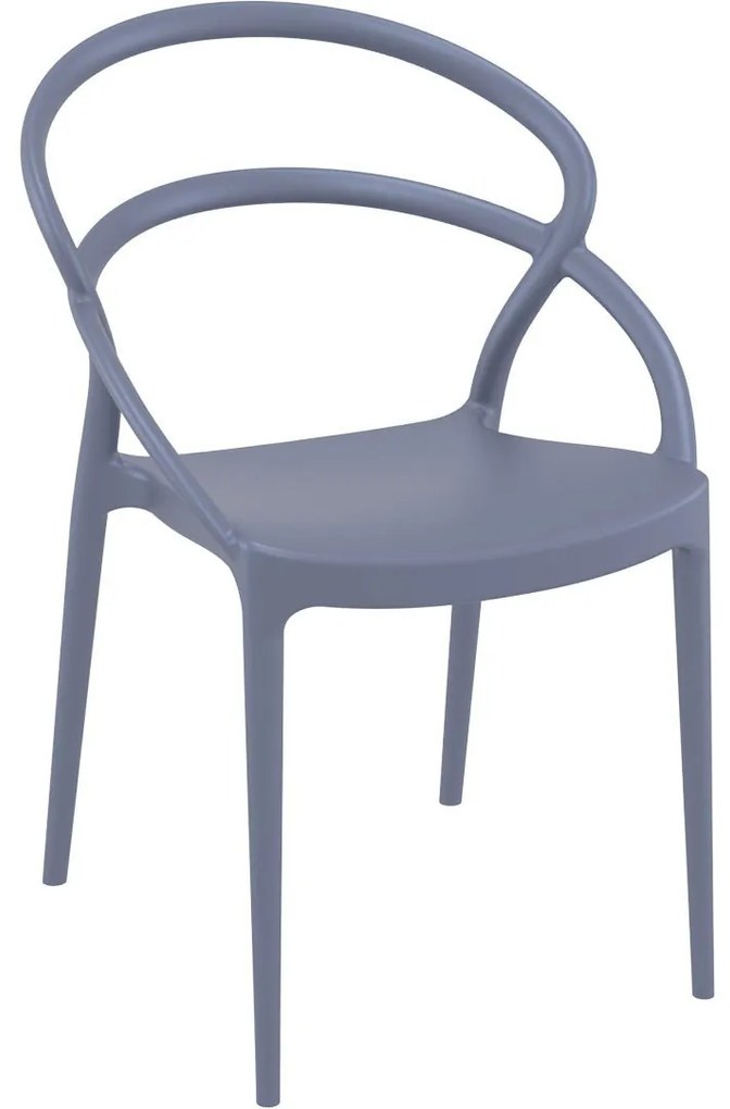 PIA záhradná stolička dark grey