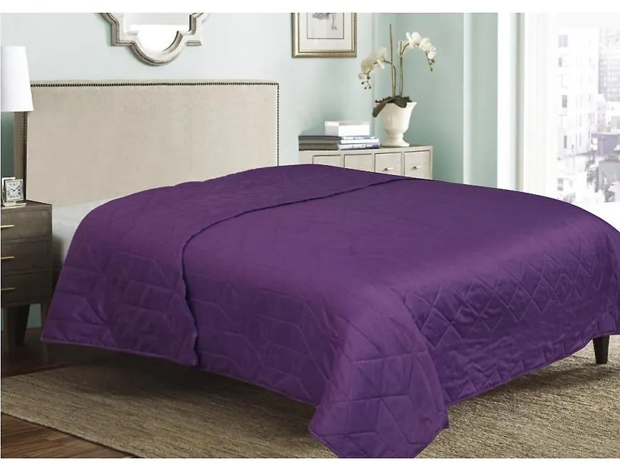 Prikrývka na posteľ  Ala/0006/ fialový