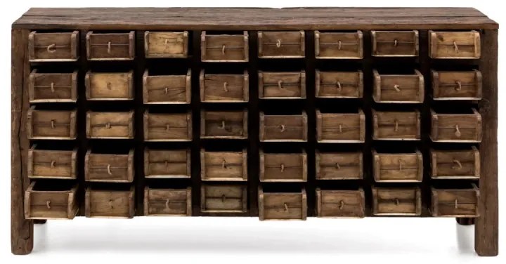furniture-nabytek.cz - Masívny príborník Madurai z recyklovaného dreva, neupravený, hnedý – 150×40×75 cm