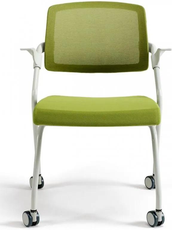 bestuhl -  BESTUHL Konferenčná rokovacia stolička U20 WHITE zelená na kolieskách