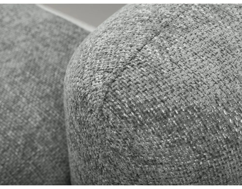 Sivá ženilková rozkladacia/s úložným priestorom rohová pohovka (ľavý roh/s leňoškou) Mele – Makamii