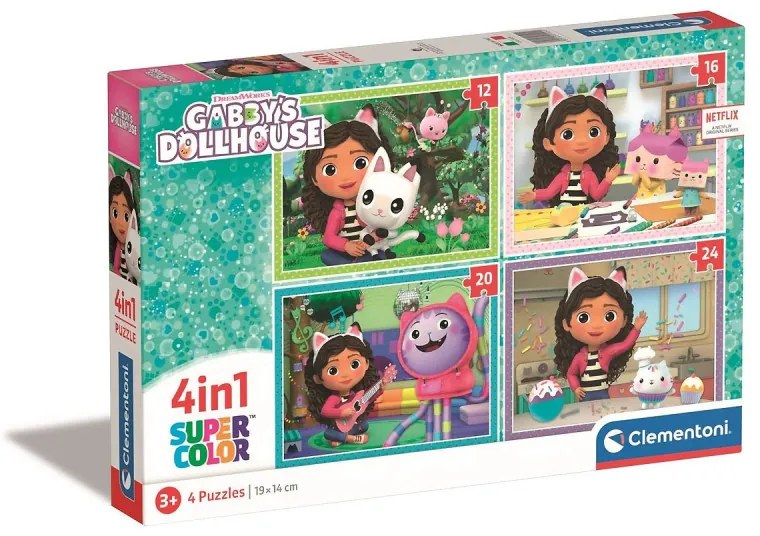 215249 Clementoni Puzzle 4v1 - Gábinin kúzelný domček