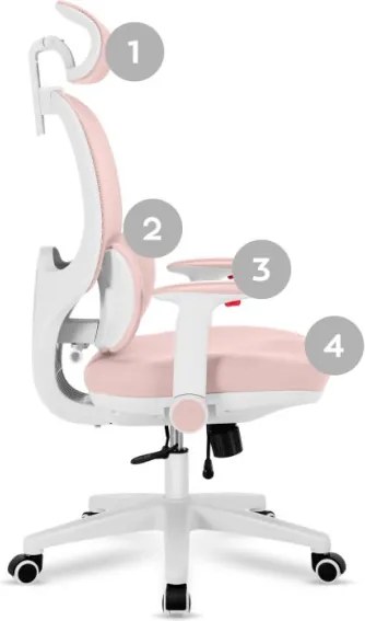 Detská otočná stolička Mark Adler Junior 6.3 Pink