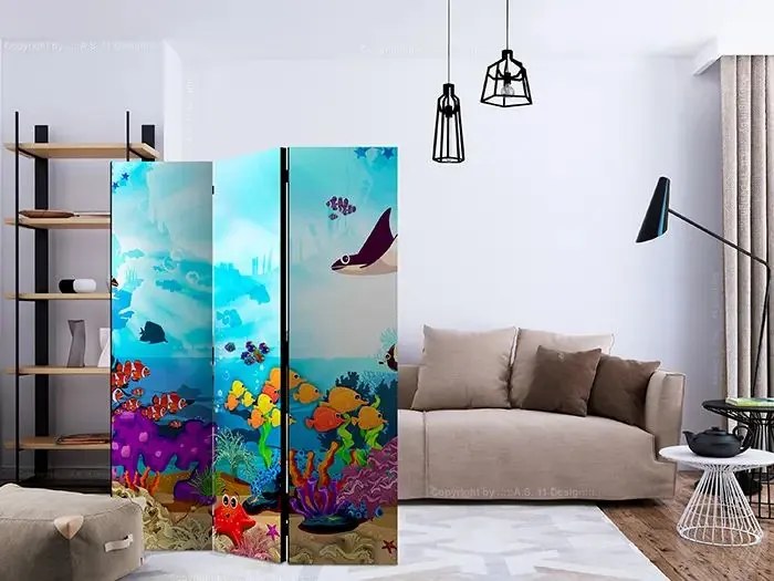 Paraván - Underwater Fun [Room Dividers] Veľkosť: 135x172, Verzia: Akustický