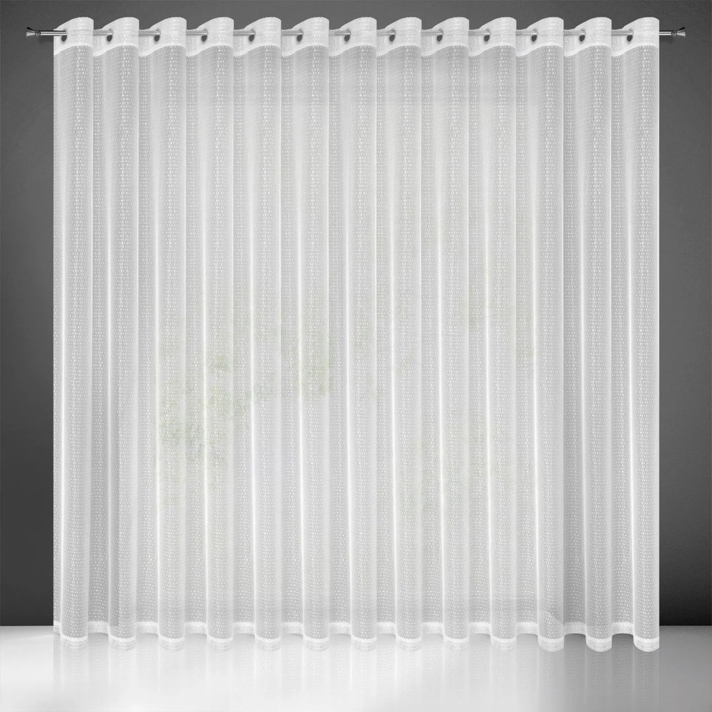 ZÁCLONA NA KRÚŽKOCH KATRIANA 400X250 CM BIELA