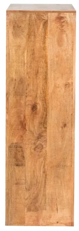 furniture-nabytek.cz - Masivní vitrína Country z mangového dřeva, lakovaná, hnědá – 118×45×140 cm