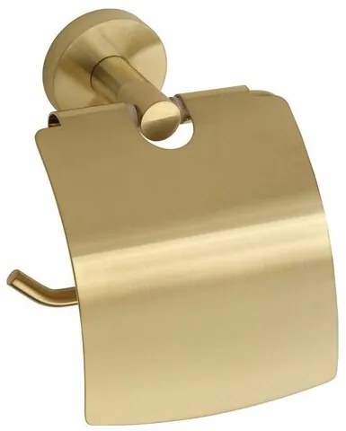 Sapho XR732GB X-Round Gold držiak toaletného papiera, s krytom, zlatá