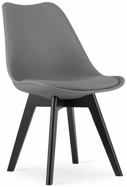 Set troch jedálenských stoličiek MARK grafitový - čierne nohy (3 ks)