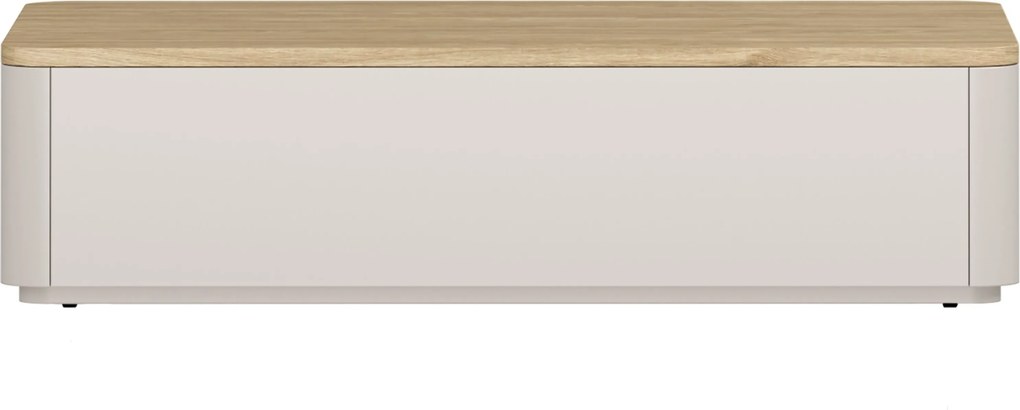 Konferenčný stolík Amilio 100 cm so zásuvkami - kašmírová / olejovaný dub