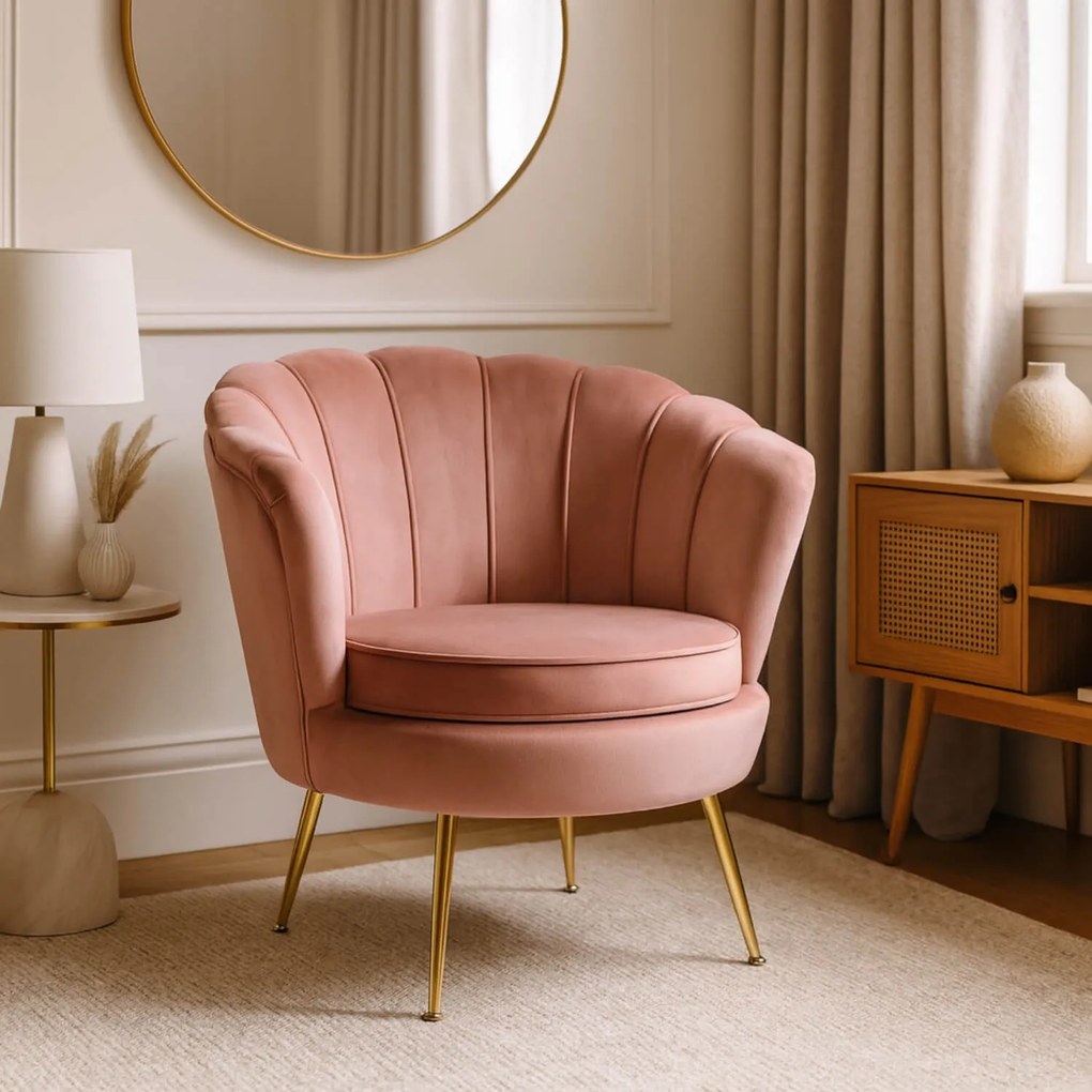 PROXIMA.store - Glamour kreslo ANGEL FARBA: ružová