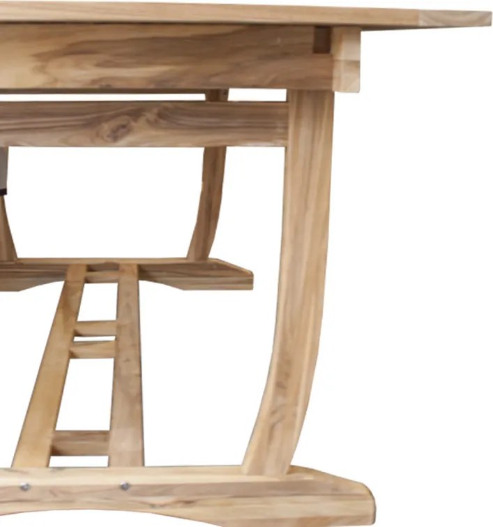 Doppler TECTONA - drevený rozkladací teakový stôl 180/240x100 cm - 2. KVALITA (N258)