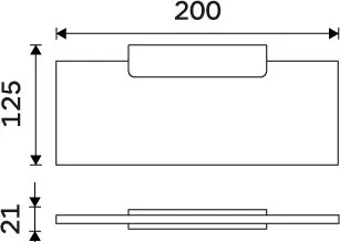 Nimco Polica, 20 cm MAYA čierna - MAC X320-C-90